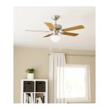 EGLO CADIZ ezüst vagy tölgy mennyezeti ventilátoros lámpa