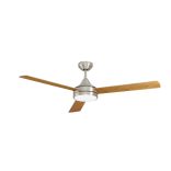 EGLO SESIMBRA 3000-4000-5000K ezüst vagy tölgy LED mennyezeti ventilátoros lámpa távirányítóval