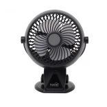 HOME CLF 10/BK csíptetős, akkumulátoros ventilátor, 3 fokozat, 10 cm-es lapátátmérő, állítható fejrész, 1800 mAh Li-ion akkumulátor, fekete