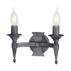 ELSTEAD Saxon 2Lt fali lámpa fekete/ezüstszínű
