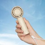 JisuLife FA42 Brown mini kézi ventilátor, 2000mAh akkumulátor, barna