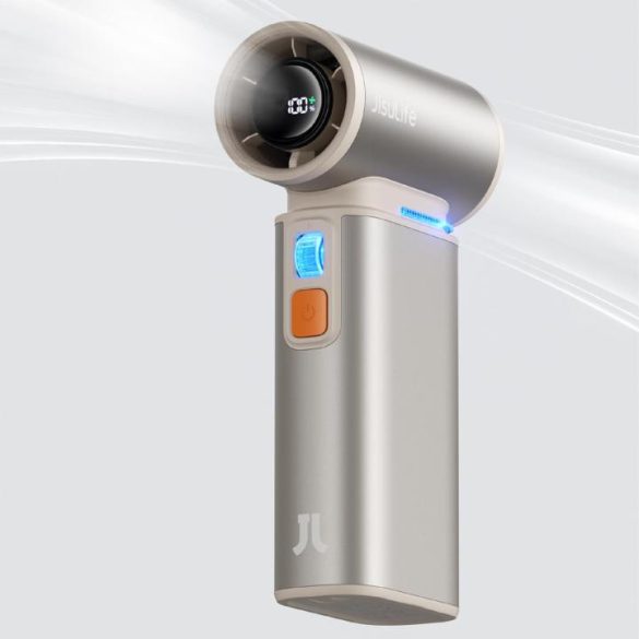 JisuLife FA55 Brown kézi ventilátor, 9000mAh akkumulátor, LED kijelző, negatív ion légtisztítás, barna