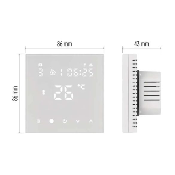 GoSmart Programozható vezetékes termosztát padlófűtéshez WiFi-vel P56201UF