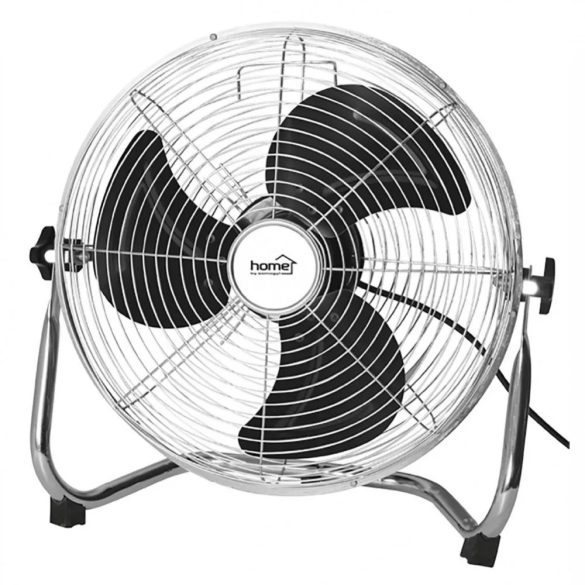 HOME PVR 35 padlóventilátor, 60 W, 3 fokozat, 35 cm-es lapátátmérő, állítható fejdőlésszög, fém lapátok, fém rács