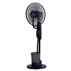   HOME SFM43BK párásító ventilátor, 75 W, 40 cm névleges lapátátmérő, 3 lapát, 3 fokozat, oszcillálás, kikapcsolásidőzítés, 3 fokozatú párásítás, állítható dőlésszög