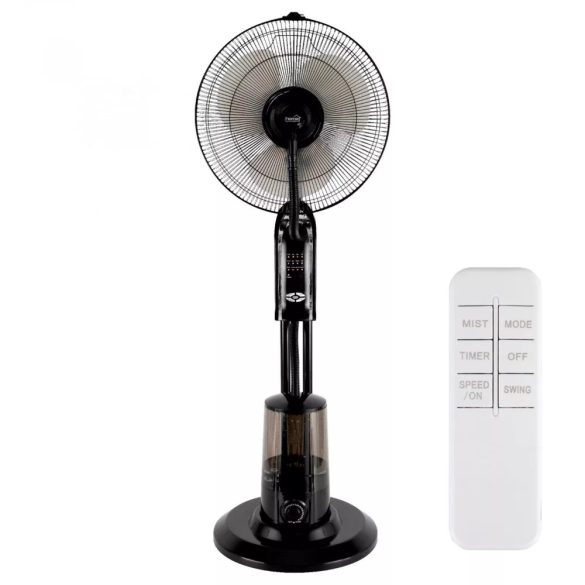HOME SFM 41/BK párásító ventilátor, 75 W, 3 literes víztartály, 3 fokozat, 75°-os oszcillálás, távirányító, fekete