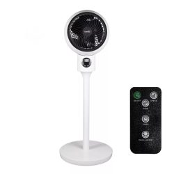   HOME SFR 20 álló ventilátor, 50 W, 3 fokozat, 20 cm-es lapátátmérő, 70°-os oszcillálás, állítható fej, fehér LED kijelző, távirányító, fehér