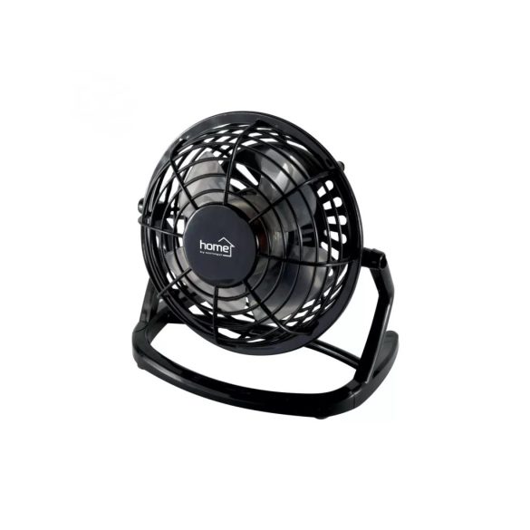 HOME TF 10 USB asztali ventilátor, 2,5 W, 10 cm-es lapátátmérő, 1 fokozat, 1,4 m USB vezeték, fekete