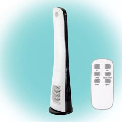   HOME TWFR 110 oszlopventilátor, 45 W, 110 cm, 3 fokozat, 50°-os oszcillálás, távirányító, fehér